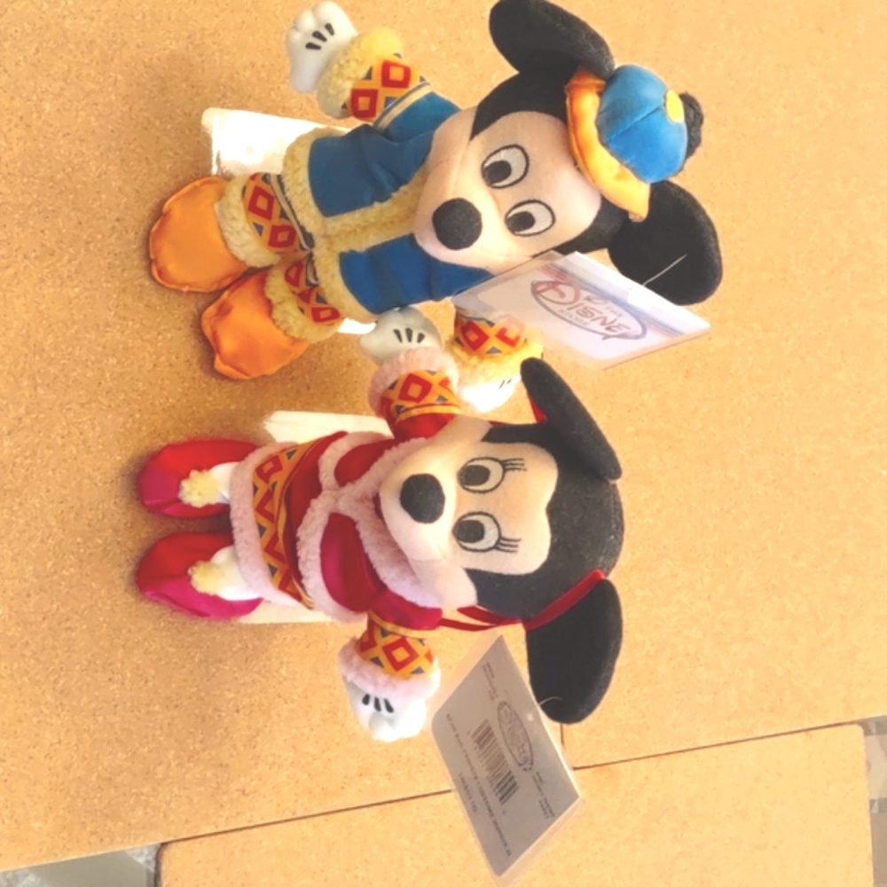 Disney Bean Bag Costume Mickey and Minnie II from Abroad, Rare, Collectibles.